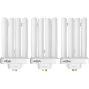 CFML27VLX Replacement Bulb for Verilux CFML27VLX 27 Watt Fluorescent Bulb, Natural Daylight,4-Pin GX10Q-4 Base, 6500K Daylight, 3 Pack