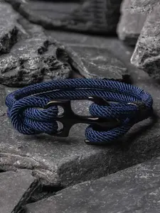 Men's Anchor Polyamide Bracelet, Adjustable Durable Ocean Style, Daily Wear Surf Beach Vacation Gift, Perfect for Boyfriend Adventure Lovers