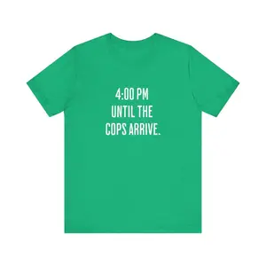 Doug's Winter Party Unisex T-shirt, 4PM until the Cops Arrive tshirt, Trending shirt, Winter Party Shirt, TikTok Trending Shirt