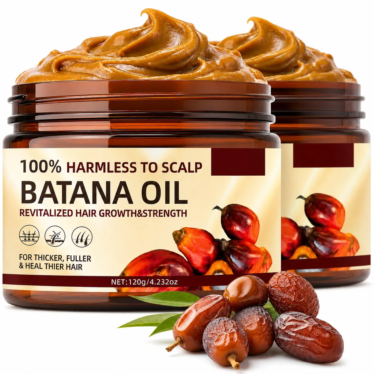 Raw Batana Oil for Hair Growth - Organic Unrefined Batana Oil for Nourishing and Supporting Healthy Hair and Scalp Haircare Solution Haircare Biotin Smooth Thicker Fuller Hair Hydrate Moisturizing Moisturizer Summer Vibes