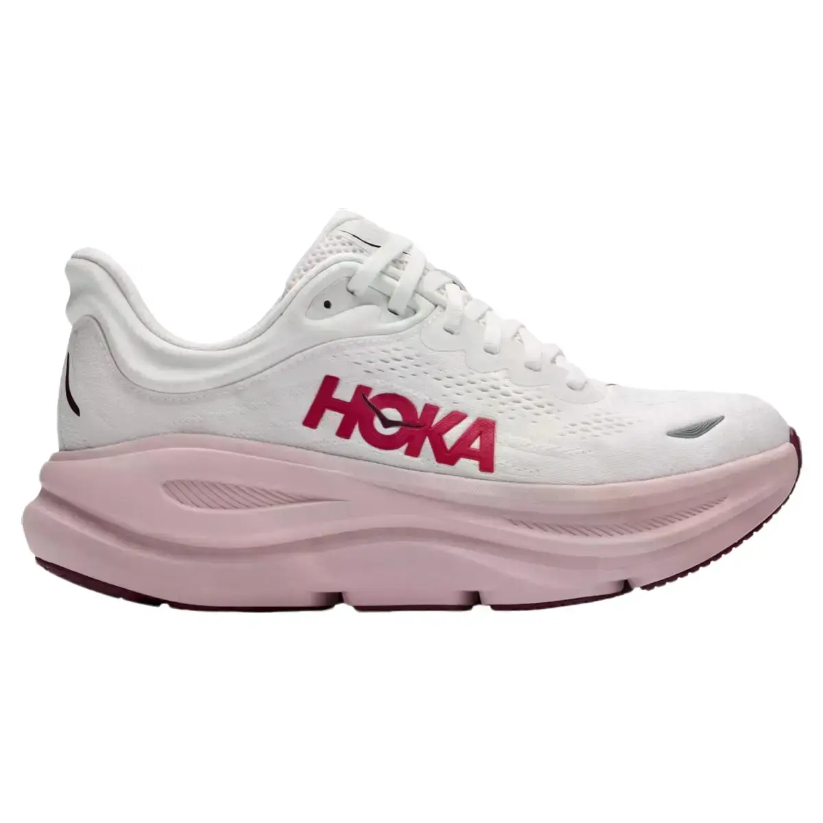 Hoka Bondi 9 White Pink Opal Women's Fashion Shoes New