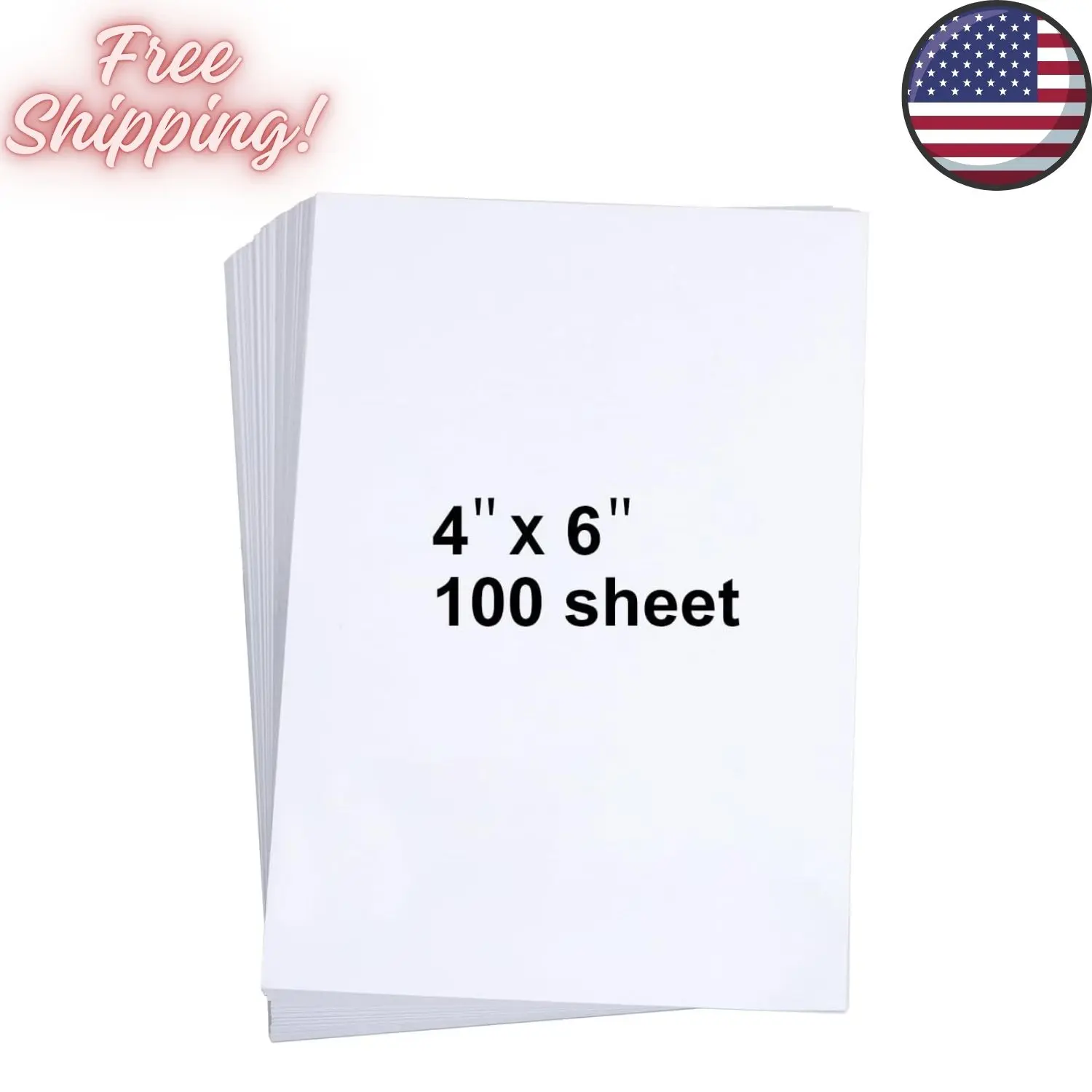 100 Sheets 4" X 6" White Cardstock