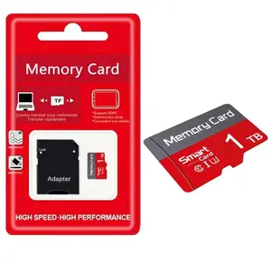 Mini SD card memory card, SD card red and gray mini memory card, storage memory Tf SD card gift for birthday/Easter/boy/girlfriend and adapter mini surveillance system