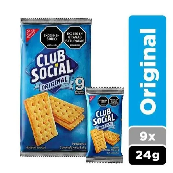Galletas CLUB SOCIAL original x9und (216 gr) Galletas CLUB SOCIAL original x9und (216 gr)