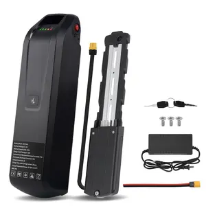 36V 10.4Ah 4Pin Lithium Ebike Battery 30A BMS for 250W-750W Motor 2A Fast Charger Waterproof USB Port Compatible with Electric Bicycle Tricycles Road Bikes Folding Electric Bike