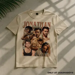 Sexiest Man Alive Jonathan Bailey Vintage T-Shirt,  Lord Anthony, Fiyero Bailey Wicked Shirt, John Prince, Gift For Movies Lovers, Cotton Sweatshirts