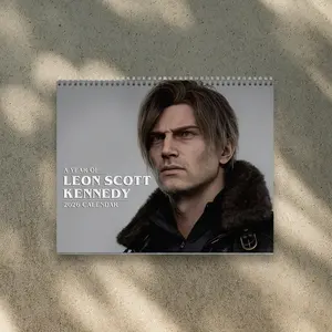 Le0n Kennedy Resident Evil 2026 Calendar - Celebrity Merch, Christmas Gift | Home Decor, Office Decor - Fan Gift, Unique Holiday Gift, Home Decor, Planning Calendar