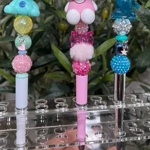 3pc Bundle Large Figure Custom Beaded Pens