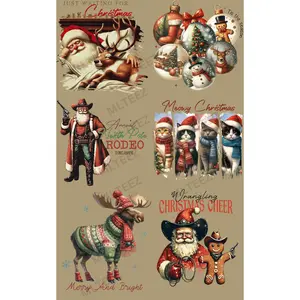 JUST WAITING FOR CHRISTMAS (1) PREMADE GANGSHEET  - 22X36  DTF TRANSFERS - DIRECT TO FILM