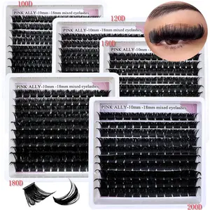 Mixed Length Individual Synthetic False Eyelashes, 5 Boxes Natural Look Eyelash Extensions, Self Grafting Curl Eyelashes, Eye Makeup Enhancement False Eyelashes, Cosmetic, Enhancing, DIY Eyelash Extensions