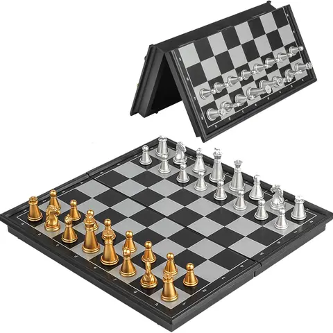Magnetic Portable Folding Travel Chess Set - 7.87in Chess, 7.87x3.93in Small Pocket Chessboard, Screen-Free Strategy Board Game, Car-Ready for Family Night, Gift for Adults and Kids, Friend Gatherings