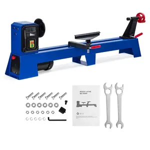 Wood Lathe, 14 in x 40 in, Power Wood Turning Lathe 400W, 4 Speed 1040/1480/2130/2980RPM, Benchtop Wood Lathe for High Speed Sanding and Polishing of Finished Work