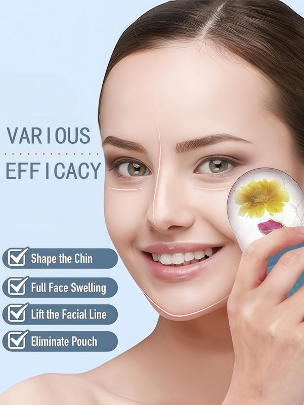 LMMAKE 1Pc Ice Roller for Face and Eye, Silicone Ice Facial Roller, Reusable Ice Cube Roller for Shrink Pores, Anti Wrinkle, Reduce Puffiness, Calming Pink Lemon Blend for Acne Treatment, Skin Care Gift