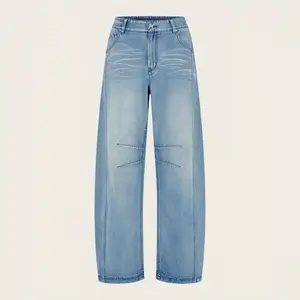 Unisex Panel-Stitch Baggy Denim Pants