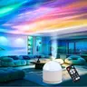 7-Color LED Galaxy Projector Night Light - 2 Scenes, Music Rhythm, Ocean Wave, 3D Water Ripple, Aurora Sky Effects, Room Decor Bundle, Cool Gadgets, LED Lights, Ideal Gift for Girls, Meditation & Party Use
