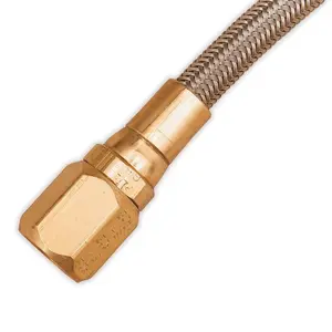 Longacre 45153 Brake line - 22" #3 w/ #3 AN Both Ends Stainless Steel Braided