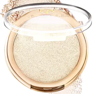 Baked Highlighter Powder Palette, Sheer Pearl Shimmer Shades for Face Highlighter Makeup, Highly Pigmented Iluminadores de Maquillaje, 0.19 Oz(Pack of 1)