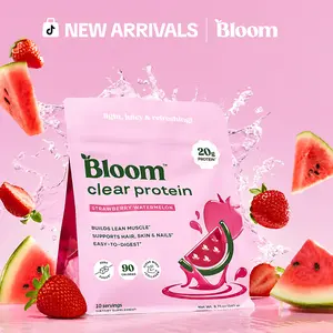 Bloom Nutrition Clear Protein - Clear Whey + Collagen Protein Blend | 20g Protein, 90 Calories, 0g Sugar, Light & Refreshing Fruity Drink | Protein for Women