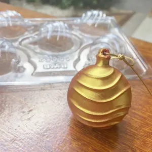 WAVY CHRISTMAS ORNAMENT (3 PART) CHOCOLATE MOLD
