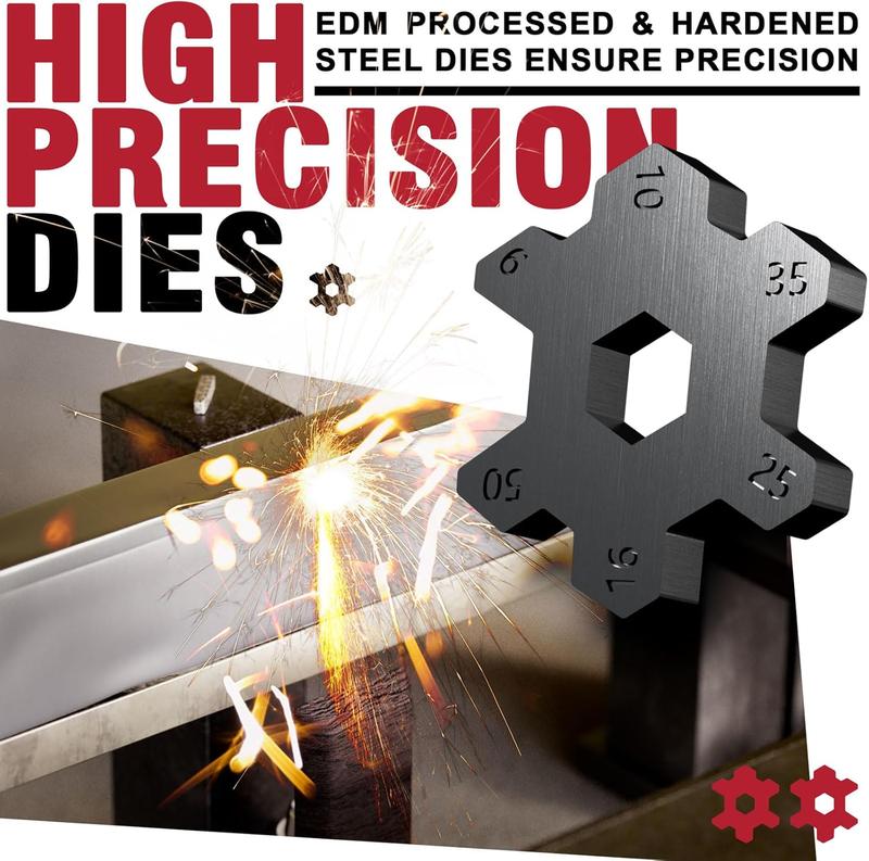 Lug Crimping Tool, Terminal Crimper with for AWG10 8 6 4 2 1/0 Heavy Duty Wire Lugs, Electrical Lug, Copper Lugs, Terminal Lug Crimping Tool, Terminal Crimper with for AWG10 8 6 4 2 1/0 Heavy Duty Wire Lugs, Electrical Lug, Copper Lugs, Terminal