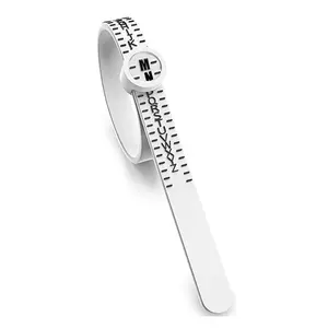Ring Measuring Ruler, Ring Sizer Measuring Ruler, Portable Finger Circumference Measuring Tool with Magnifying Glass