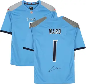 Cameron Ward Tennessee Titans Autographed Nike Baby Blue Game Jersey - Fanatics Authentic Certified