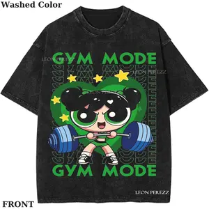 Vintage Gym Mode Power-Girl T-Shirt, Unisex Apparel, Graphic Tee, Anime Gym Shirt, Animation Graphic Tees, Gym Shirt, Unisex T-Shirt