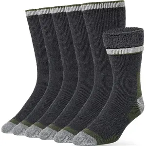 Wool Hiking Socks Thermal Warm Crew Winter Boot Sock For Men & Women 3 Pairs
