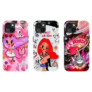 "Mañana Será Bonito (Bichota Season)" Pattern Phone Case | Ins-style mermaid cartoon girl pattern protective case, compatible with iPhone 17/16/15/14/13/12/11 Pro Max/Plus and Samsung Galaxy S23FE/22/23/24/25, perfect as a gift for friends. tiktokshopspri