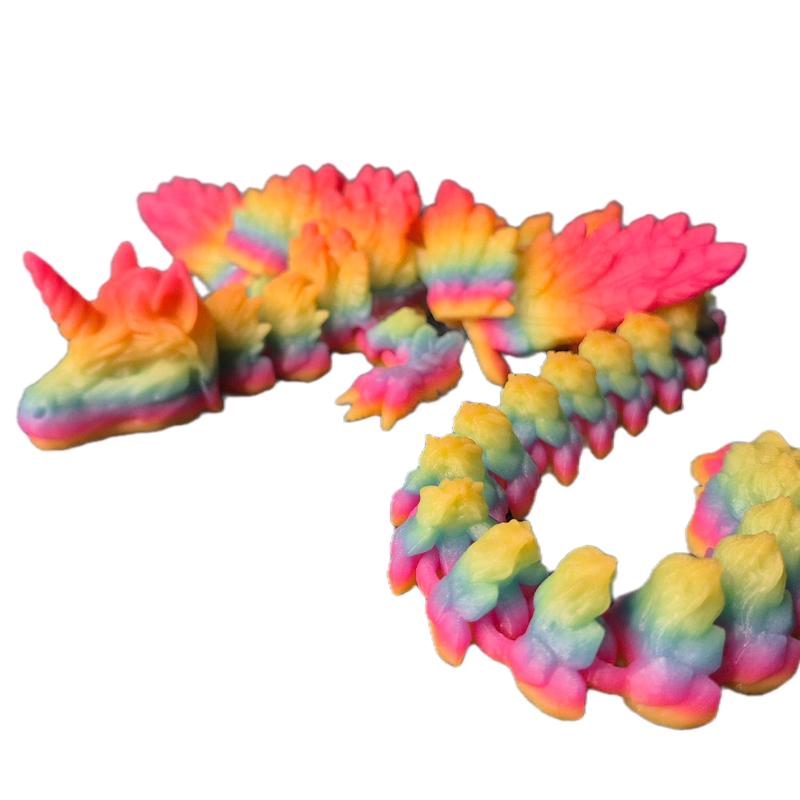 Glows in the Dark Rainbow Unicorn Dragon 21" - Vibrant Colors & Unique Design for Kids
