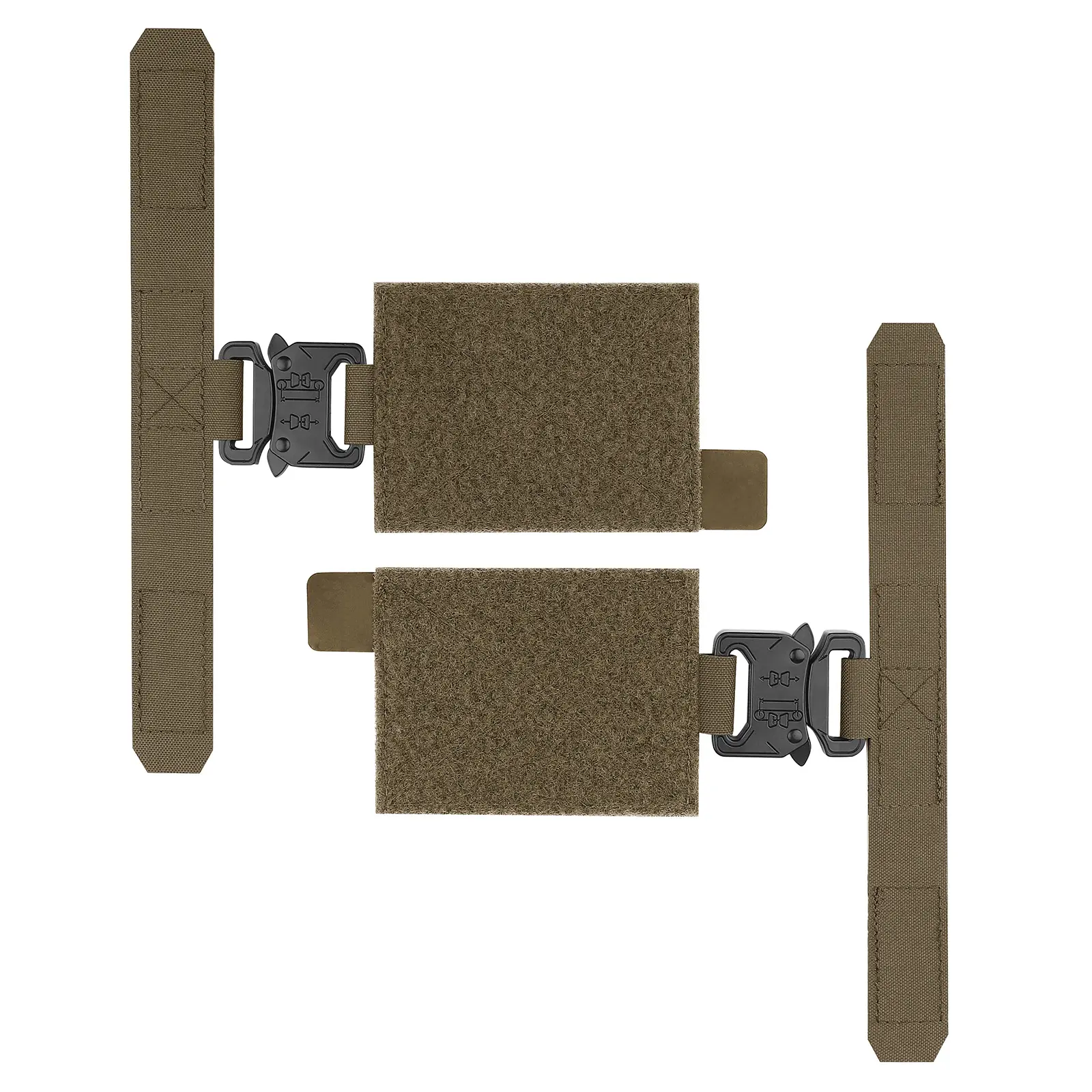 KRYDEX Tactical Cummerbund Adapters, Laser Cut Tegris Panel for Durability, Quick Release Metal Buckle for 1-Hand Operation, Fits AVS & MOLLE Vests, Pair Pack