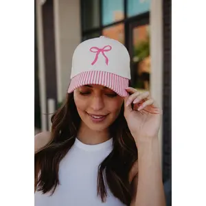 Coquette Bow Vintage Two-Toned Hat