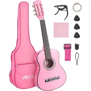 VEVOR Acoustic Guitar, Classical Guitar Starter Kit for Beginners, with Nylon Strings, Basswood Guitar, for Kids Adults Girls Boys StudentsVEVOR Super Brand Day