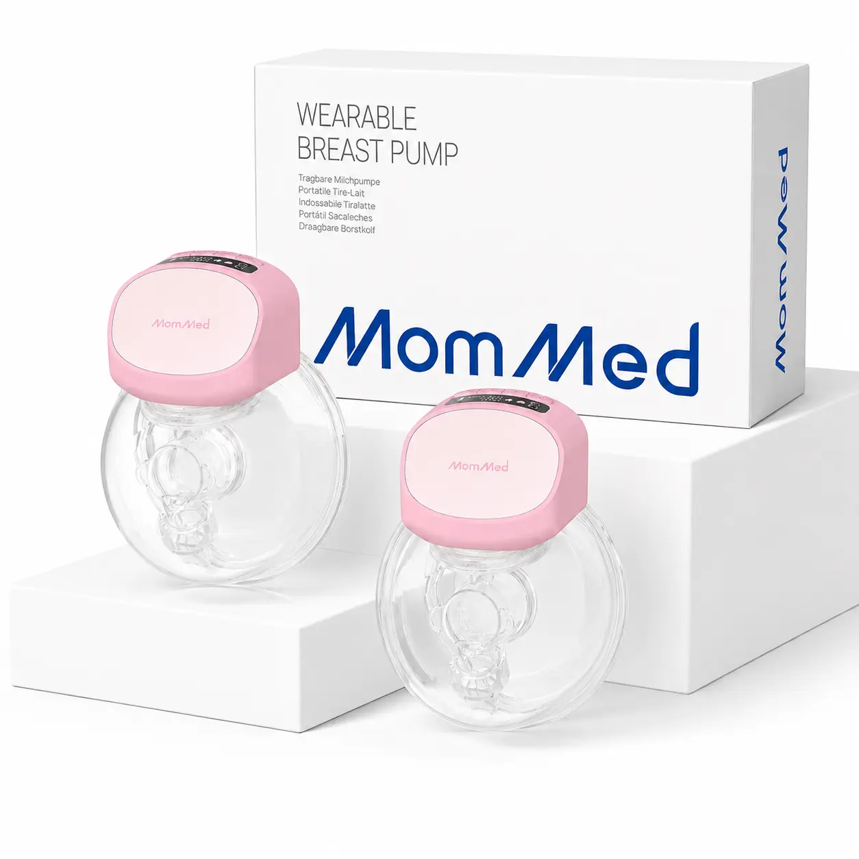 MomMed Double Wearable Breast Pumps, S10 Pro  Electric Hands Free Breast Pumps, LCD Display Design Electric Breast Pumps, Rechargeable Portable Breast Pumps