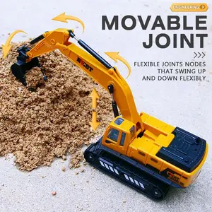 Perfect Large Engineering Construction Truck, Excavator, Crane, Realistic Model Toy, Inertia Driving, Multi-Joint Operable, 3+ Years