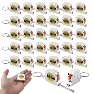 30 Pack 3ft Mini Tape Measure , Sliver Portable Retractable Small Tape Measure with Slide Lock, Construction Party Favors for Prize Bag Filler DIY Projects School Office Home Project Daily Use
