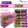 【Black Friday】17/18 mm Voluminous False Eyelashes, 54 Pairs Lightweight Fluffy Curled Strip Lashes for DIY Eye Makeup, False Lashes for Women and Girls #GLOBAL PICKS