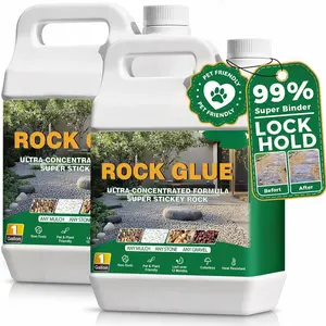 Rock Glue for Landscaping - 2 Gallon Mulch Glue, Gravel Binder & Stone Adhesive, -Dry, , Weather-Resistant for Patios, Garden, Walkways and Paths