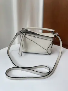 Pre-owned Loewe Leather Shoulder Bags Mini Puzzle Bag