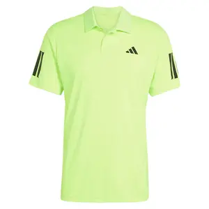 Men`s Club 3 Stripe Tennis Polo Lucid Lemon