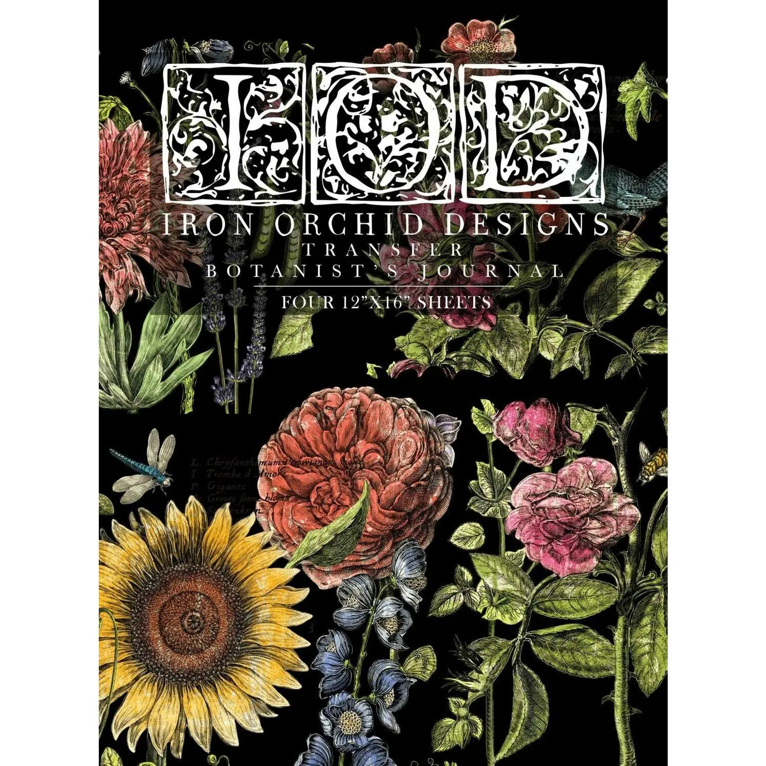 Botanist's Journal IOD Transfer 12"x16" Pad (4 Sheets)