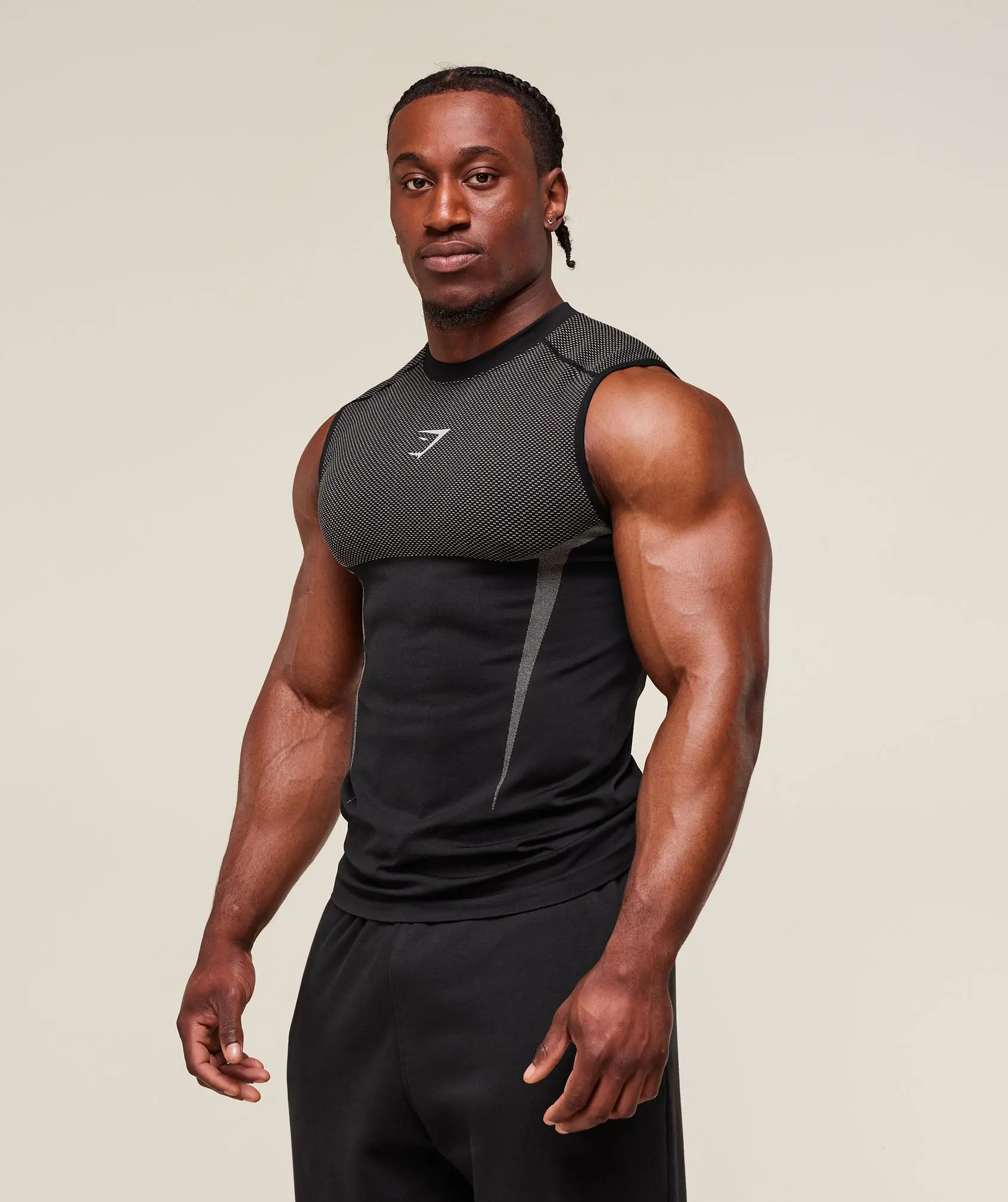 (CLEARANCE) Onyx Seamless Tank Top, Men's Shirt, Seamless T-Shirt