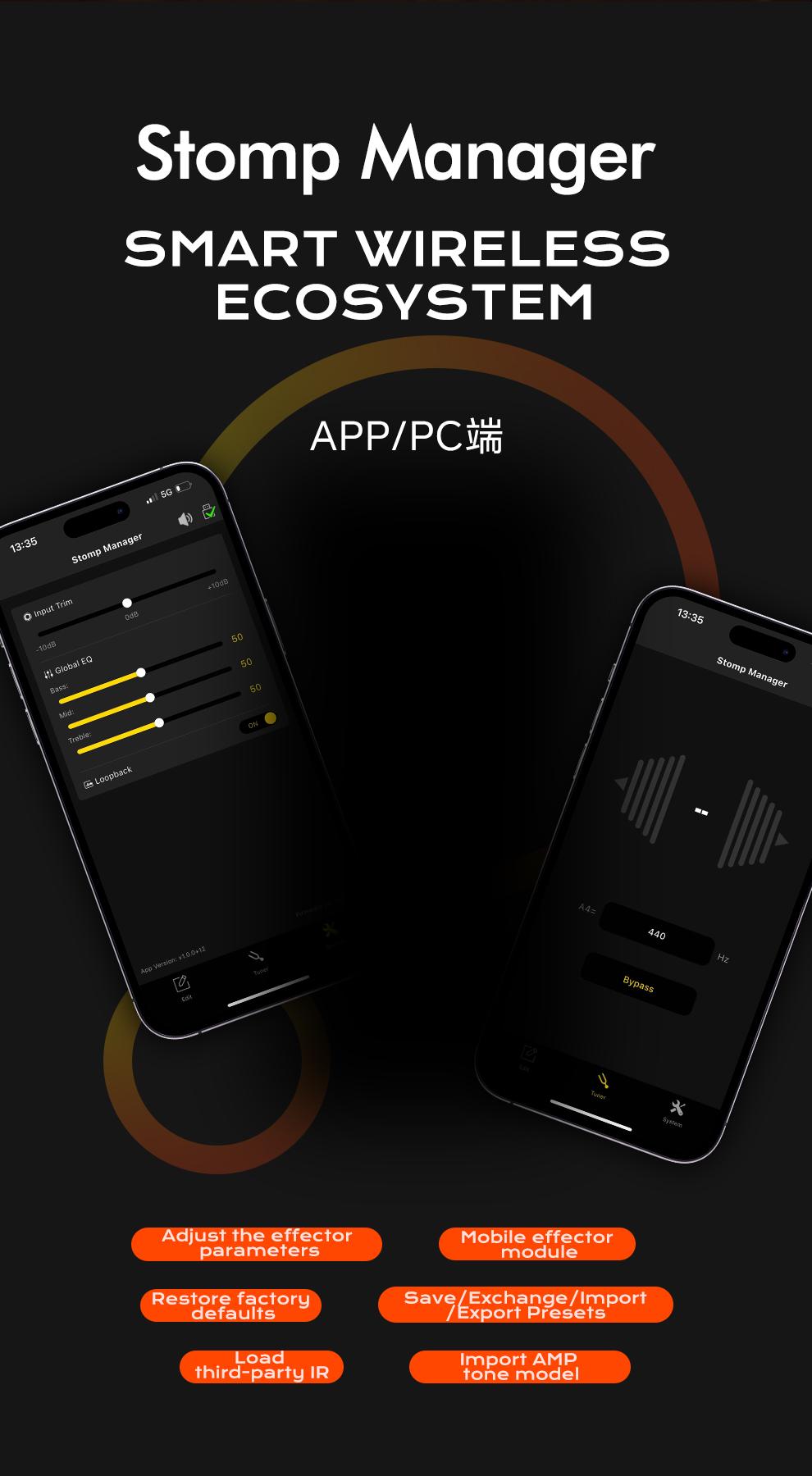 Bullfighter StageGO Digital Pocket Multi-Effects Pedal – Portable Guitar/Bass Processor with Built-in Battery, Bluetooth APP, USB Audio, 40+ Effects (Distortion/Delay/Reverb/Chorus) – Perfect for Beginners, Practice & Small Gigs