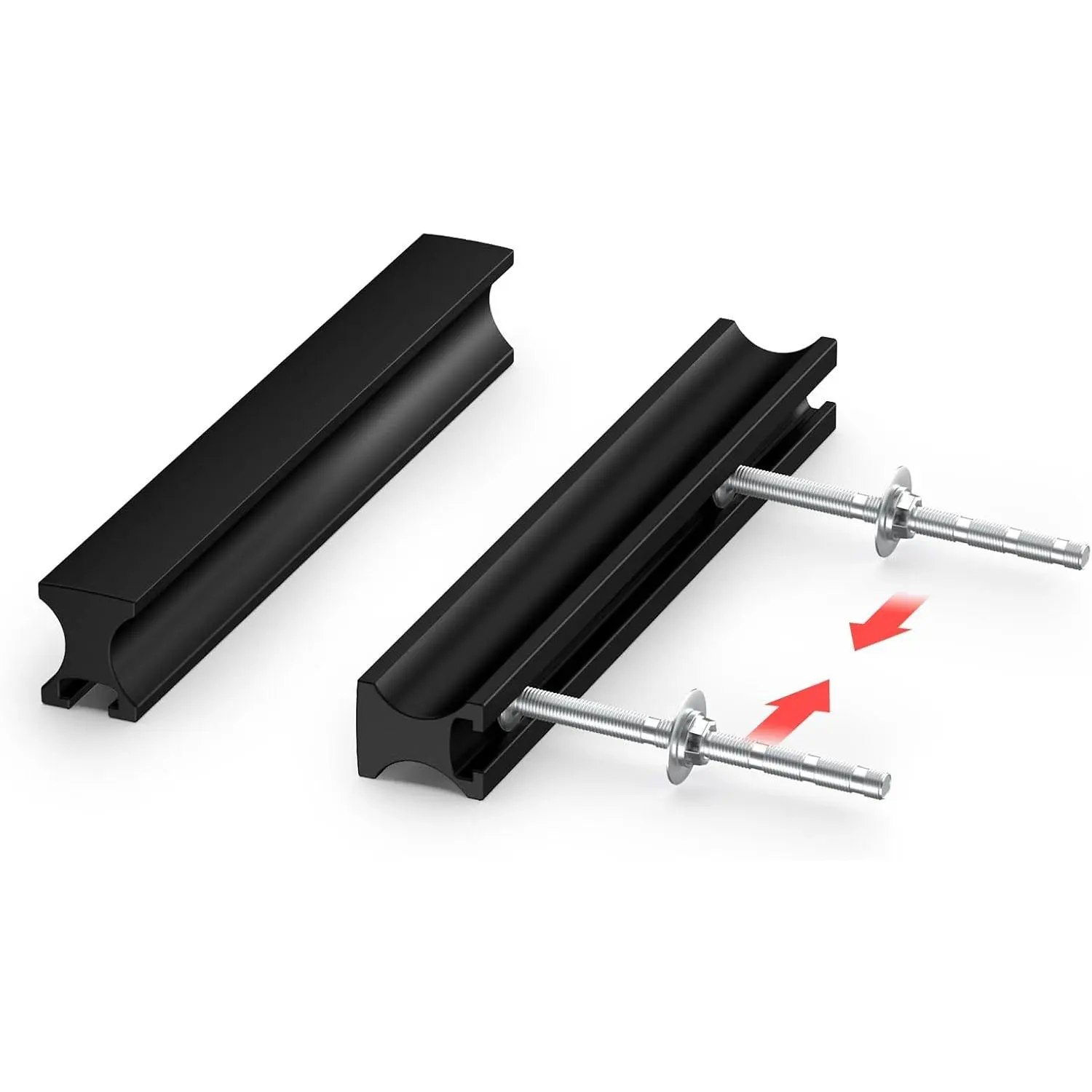 10 Pack Adjustable Black Cabinet Pulls 1" to 4" (25-102mm) Adjustable Hole Distance Drawer Pulls