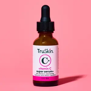 TruSkin Vitamin C Super Serum+ – 5 Benefits in 1 Brightening Firming & Hydrating Facial Serum for Radiant Smooth Skin with Niacinamide, Retinol, Hyaluronic Acid, and Squalane
