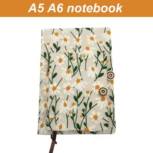 A5 A6 Knitting Embroidery Notebook Blank Line 100 Sheets 200 Pages Notepad with Bookmark Journal Sketchbook