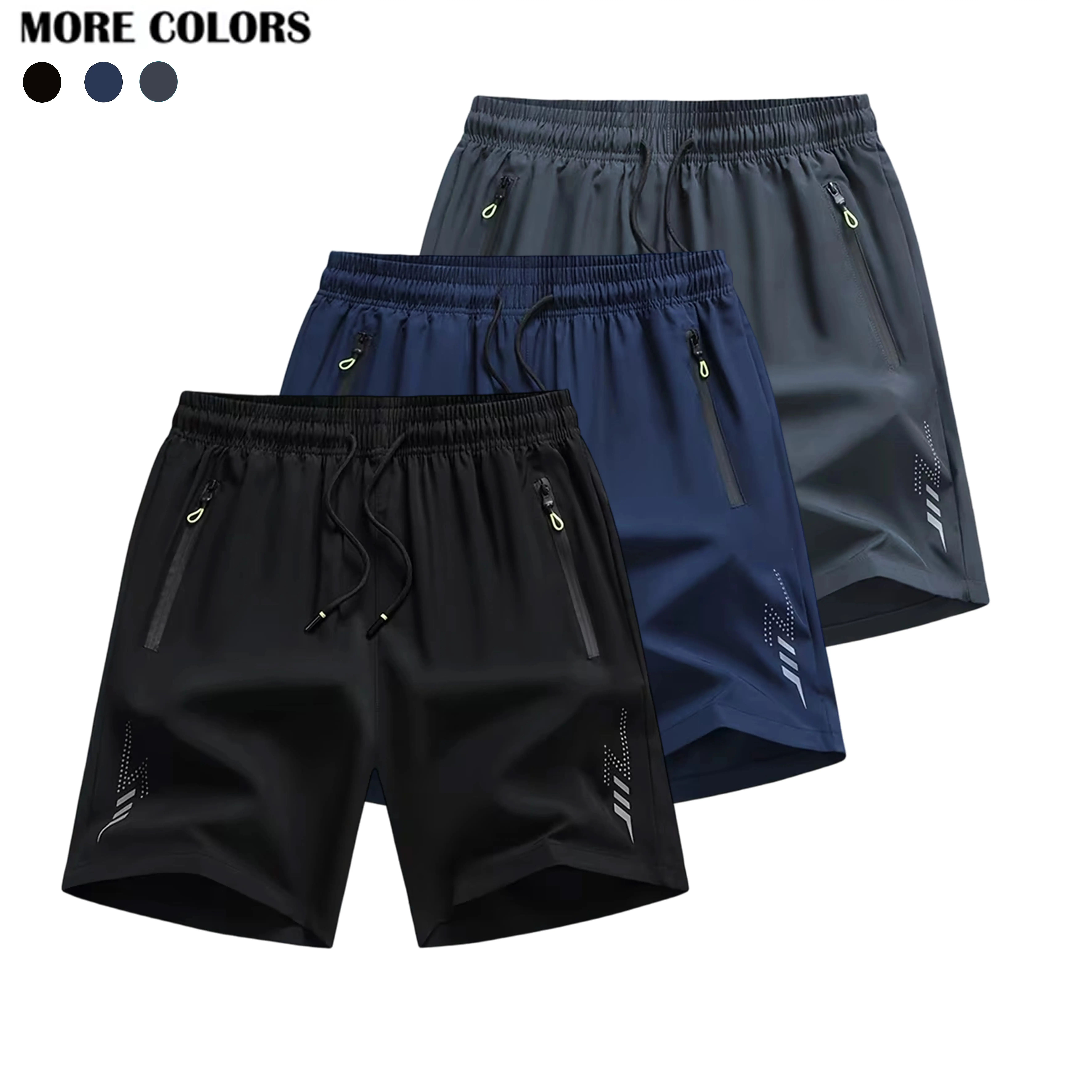 3pcs Men'S Summer Shorts, Casual Sports, Quick-Dry Breathable Shorts, Suitable for Running, Fitness, Cycling, Walking, Swimming, And Outdoor Activities: Men'S Casual Sports Shorts