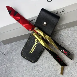 8.6inch 22cm Red Fake Katana Action Figure Folding Knife Metal Ninja Knife Game Katana Anime Cosplay Prop Accessories Steel Blade Damascus Original Samurai Sabre Real Size Japanese Katana Masquerade Halloween Party Gift Toy