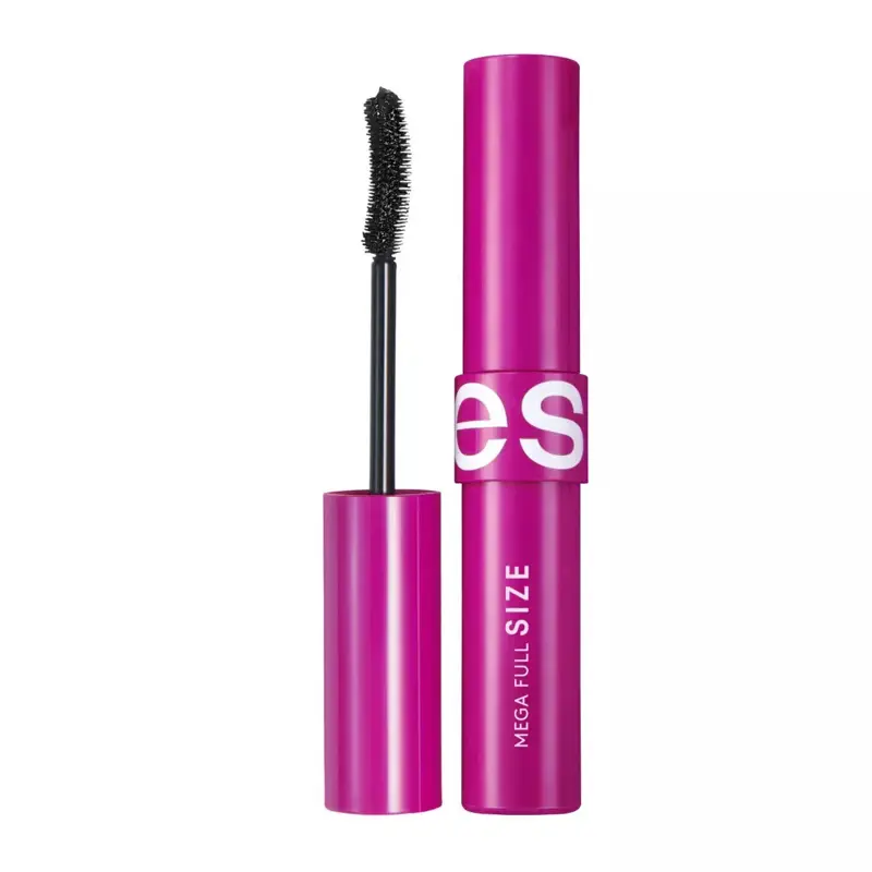 Esika Mega Full Size Mascara - Pink Tube with Black Brush, Enhances Lashes, Ideal for Daily Use