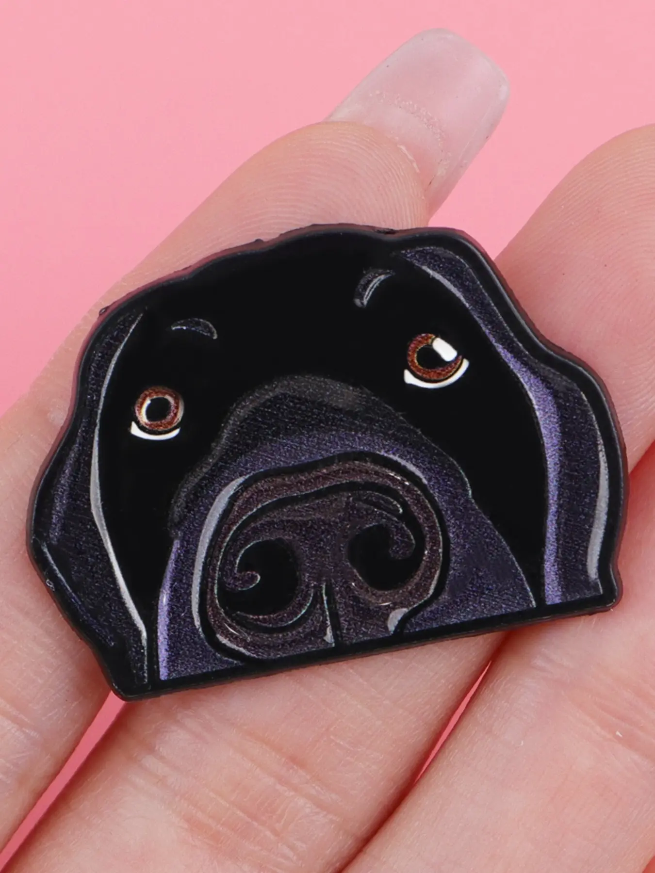 Black Dog Enamel Brooch, Lapel Pins, Unique Cartoon Animal Zinc Alloy Badge, Fashion Accessory for Backpacks, Sweaters, Coats, All Seasons Wear